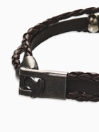 Браслет кожаный «Совушка», коричневый в чернёном серебре,20 см - Фото 3