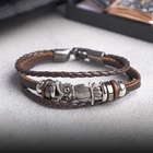 Браслет кожаный «Совушка», коричневый в чернёном серебре,20 см - Фото 6