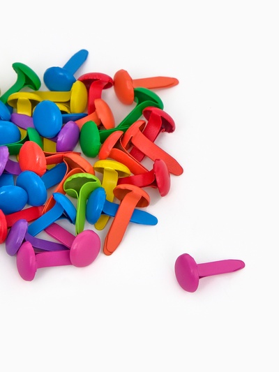 Брадсы для скрапбукинга «Цветные» набор 40 шт. МИКС 1.4×0.7×0.7 см