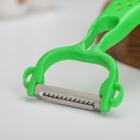 Овощечистка «Горох», 19 см, с тёркой, цвет МИКС - Фото 2