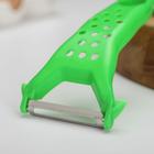 Овощечистка «Горох», 19 см, с тёркой, цвет МИКС - Фото 3