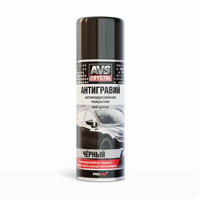 Антикоррозийное покрытие AVS, антигравий, черный, аэрозоль, 520 мл