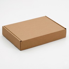 Упаковка для пирога, бурая, 32,6 х 22,9 х 4,8 см