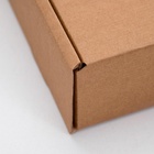 Коробка для пирога, бурая, 32.6×22.9×4.8 см - Фото 3