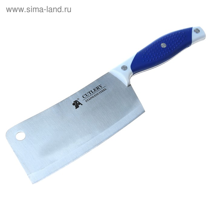 Нож - топорик кухонный «Синяя вставка», 28×7,5 см - Фото 1