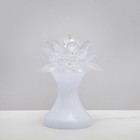 УЦЕНКА Световой прибор «Цветок» 12.5 см, свечение RGB, 220 В, белый - Фото 2