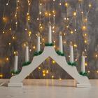 УЦЕНКА Светодиодная фигура «Рождественская горка», 39×31×5 см, дерево, 220 В, свечение тёплое белое - Фото 2
