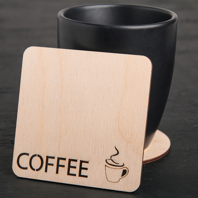 Подставка деревянная под горячее Cоffee, 9×9 см