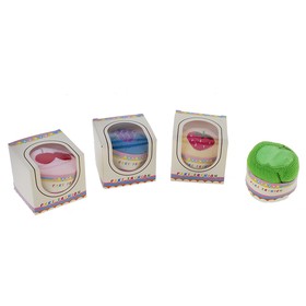 Сувенирное полотенце Кексик 25х25 см МИКС