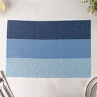 Салфетка сервировочная на стол «Три полосы», 45?30 см, голубая (комплект 12 шт) - фото 65311677