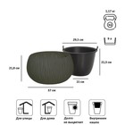 Кашпо SANDY BOWL, 2 предмета: внутренняя и наружная ёмкости, 9 л, цвет серый - Фото 2