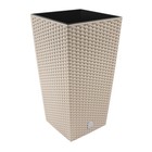 Кашпо RATO SQUARE, 2 предмета: внутренняя и наружная ёмкости, 37 и 91.5 л, цвет мокко - Фото 2