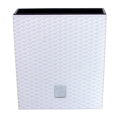 Кашпо RATO LOW, 2 предмета: внутренняя и наружная ёмкости, 37 и 64 л, цвет белый