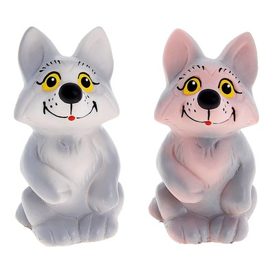 Резиновая игрушка «Волчонок», МИКС