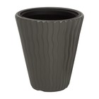 Кашпо SANDY, 2 предмета: внутренняя и наружная ёмкости, 18 и 37 л, цвет серый - Фото 1