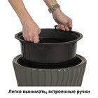 Кашпо SANDY, 2 предмета: внутренняя и наружная ёмкости, 18 и 37 л, цвет серый - Фото 3