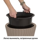 Кашпо SANDY, 2 предмета: внутренняя и наружная ёмкости, 18 и 37 л, цвет мокко 4734559 - фото 319841101