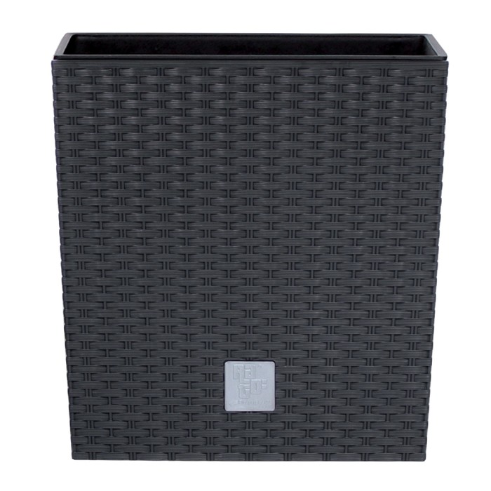 Кашпо RATO LOW, 2 предмета: внутренняя и наружная ёмкости, 11 и 15.8 л, цвет антрацит