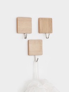 Крючки самоклеящиеся Доляна «Квадрат», 3 шт., светлое дерево 4587444