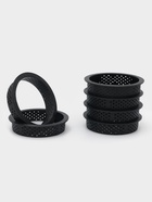 Формы для выпечки тарта Доляна, перфорированные, внутренний d=8.3 см, набор 6 шт., чёрный - Фото 1