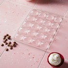 Форма для шоколада и конфет «Полусфера», 23,6×18,8 см, 20 ячеек (4×4×1,8 см) - Фото 8