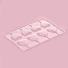 Форма для шоколада и конфет «Сердце», 27.2×18.2 см, 8 ячеек, пластик, прозрачная - Фото 4