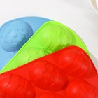 Форма для выпечки Доляна «Пасха. Пасхальные яйца», силикон, 32,5×19,5 см, 6 ячеек (9,7×6,8 см), цвет красный - фото 4292292