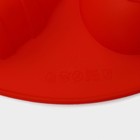 Форма для выпечки Доляна «Пасха. Пасхальные яйца», силикон, 32,5×19,5 см, 6 ячеек (9,7×6,8 см), цвет красный - фото 4292290