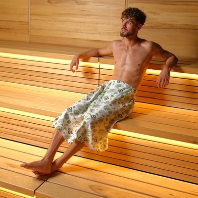 Полотенце - килт вафельное для бани «Герой бани», 75×144 см, хлопок 100%