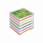 Блок бумаги для записей Стамм «Офис», 9 x 9 x 9 см, в пластиковом, прозрачном боксе, 65 г/м2, цветной - Фото 1