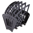 Лоток-веер Стамм "Эконом", 5 секций, 4 отделения, чёрный - Фото 1