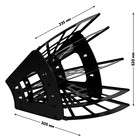 Лоток-веер Стамм "Эконом", 5 секций, 4 отделения, чёрный - Фото 3