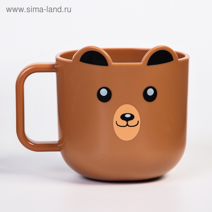 Кружка детская Крошка Я «Мишка», 260 мл., коричневый - Фото 1