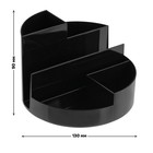 Подставка-органайзер для канцелярии Профи пластиковая чёрная - фото 8222520