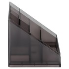 Подставка-органайзер для канцелярии Стамм «Каскад», тонированная серая - Фото 4