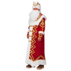 Карнавальный костюм «Дед Мороз Великолепный», шуба, шапка, варежки, борода, мешок, р. 54-56 - фото 2177958