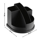 Подставка-органайзер для канцелярии Стамм «Авангард», пластиковая, без наполнения, чёрная - Фото 2