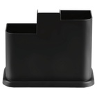 Подставка-органайзер для канцелярии Стамм «Авангард», пластиковая, без наполнения, чёрная - Фото 5