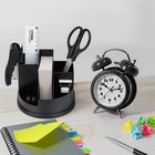 Подставка-органайзер для канцелярии Стамм «Авангард», пластиковая, без наполнения, чёрная - Фото 7