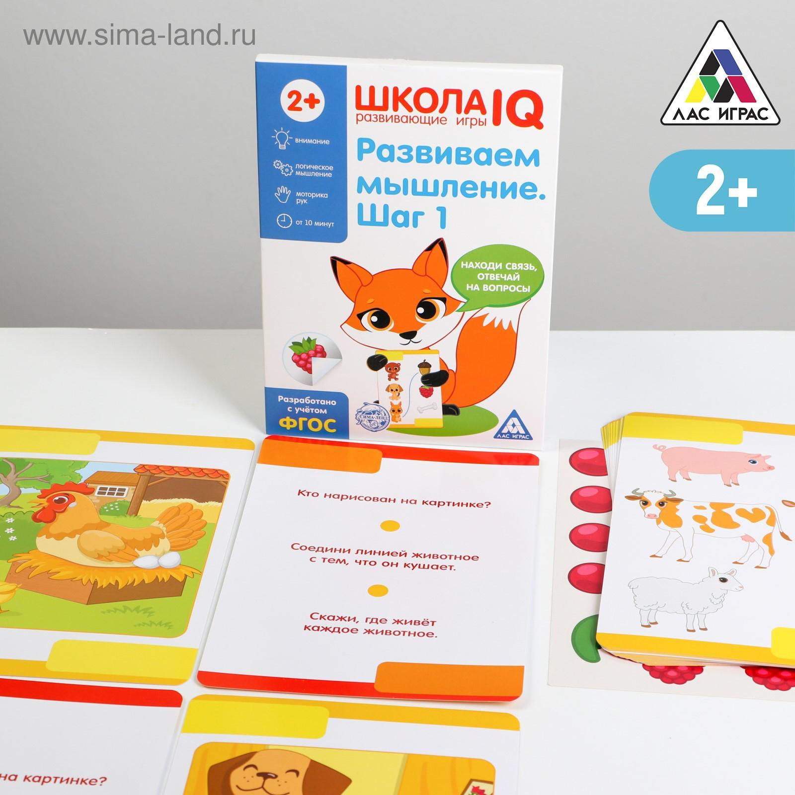 Развивающая игра «Школа IQ Развиваем мышление. Шаг 1» (4350862) - Купить по  цене от 147.00 руб. | Интернет магазин SIMA-LAND.RU