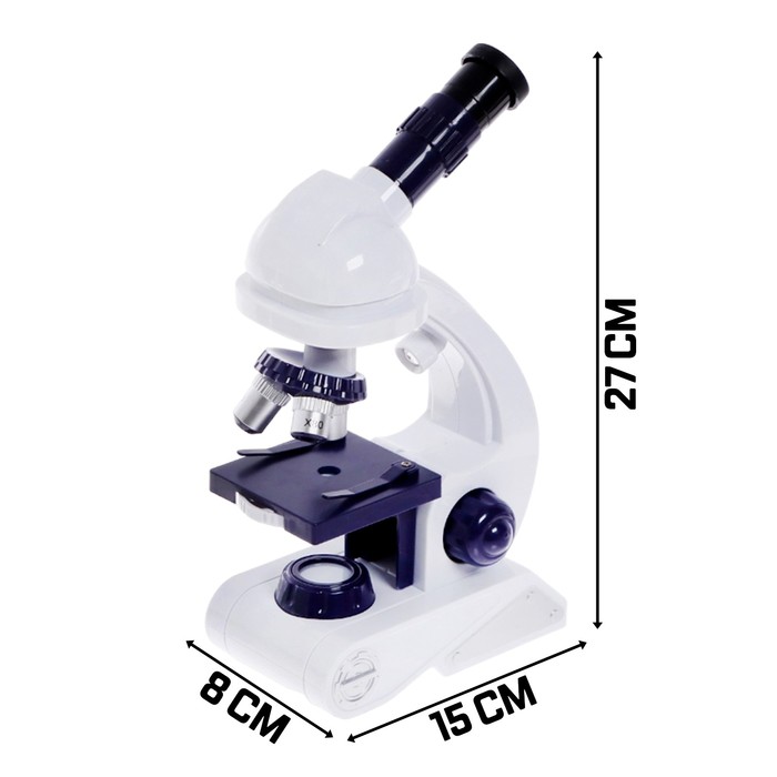 Микроскоп «Юный биолог», увеличение х80, х200, х450, с подсветкой - фото 1886440527