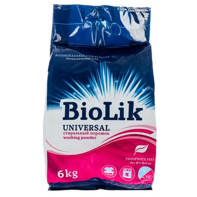 Стиральный порошок BioLik, универсальный, 6 кг