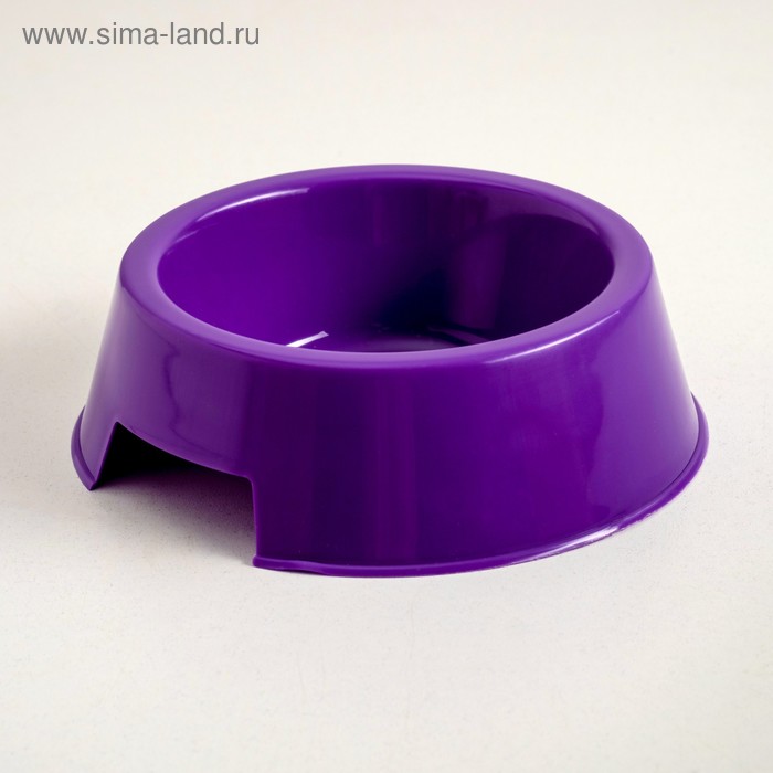 Миска пластиковая 17 х 17 х 5 см, 400 мл, фиолетовая - Фото 1
