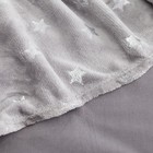 Плед Этель «Серебряные звёздочки», серый, 150х200 см, корал-флис - Фото 2