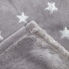 Плед Этель «Серебряные звёздочки», серый, 150х200 см, корал-флис - Фото 4
