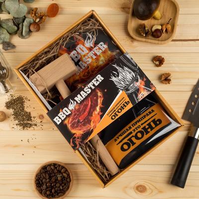 Кухонный набор Bbq master: варежка-прихватка 20×28 см, молоток деревянный