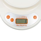 УЦЕНКА Весы кухонные Luazon LV 504, электронные, до 5 кг, белые - Фото 4