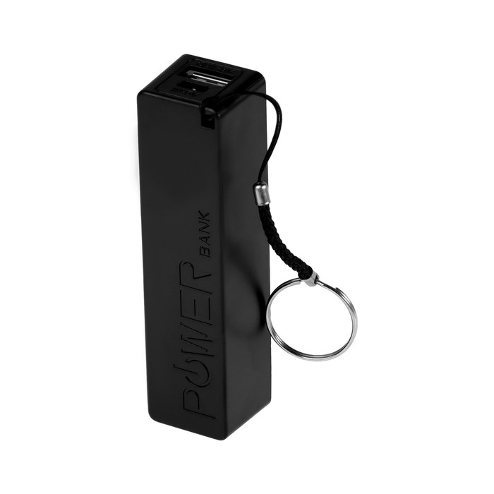 Внешний аккумулятор Luazon PB-03, 2200 мАч, USB, 1 А, крепление кольцо, чёрный - фото 51449852