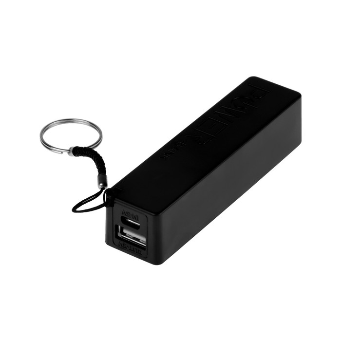 Внешний аккумулятор Luazon PB-03, 2200 мАч, USB, 1 А, крепление кольцо, чёрный - фото 51449853