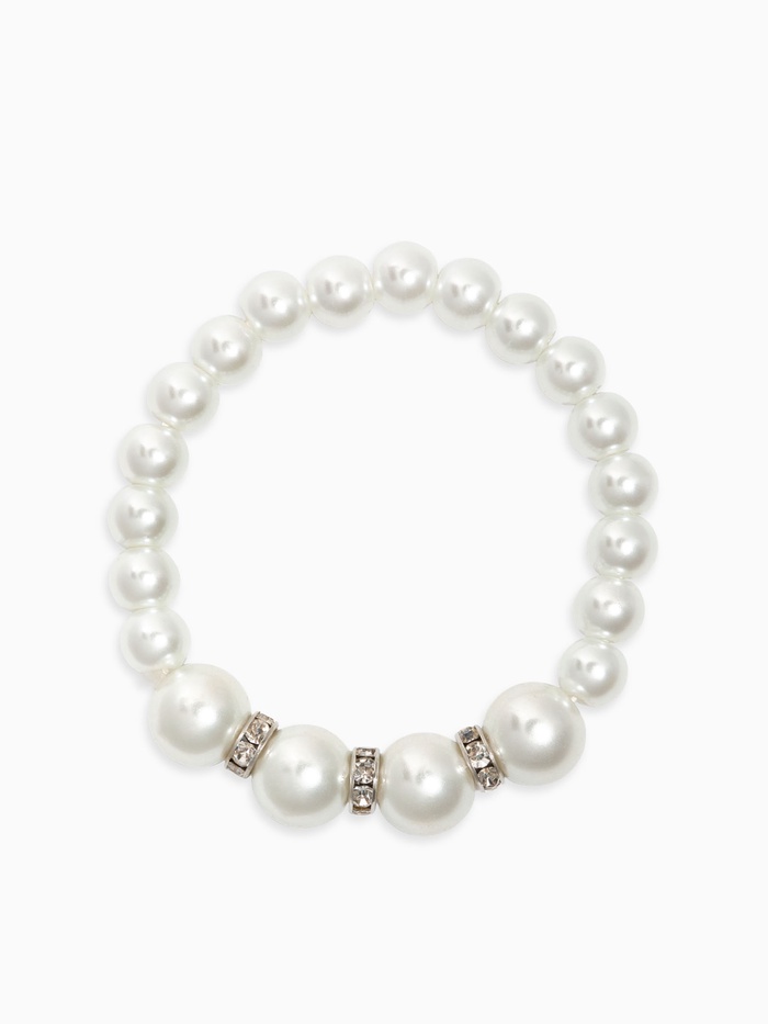 Браслет жемчуг «Невеста», бусины d=0.8+1.2 см, белый - Фото 1